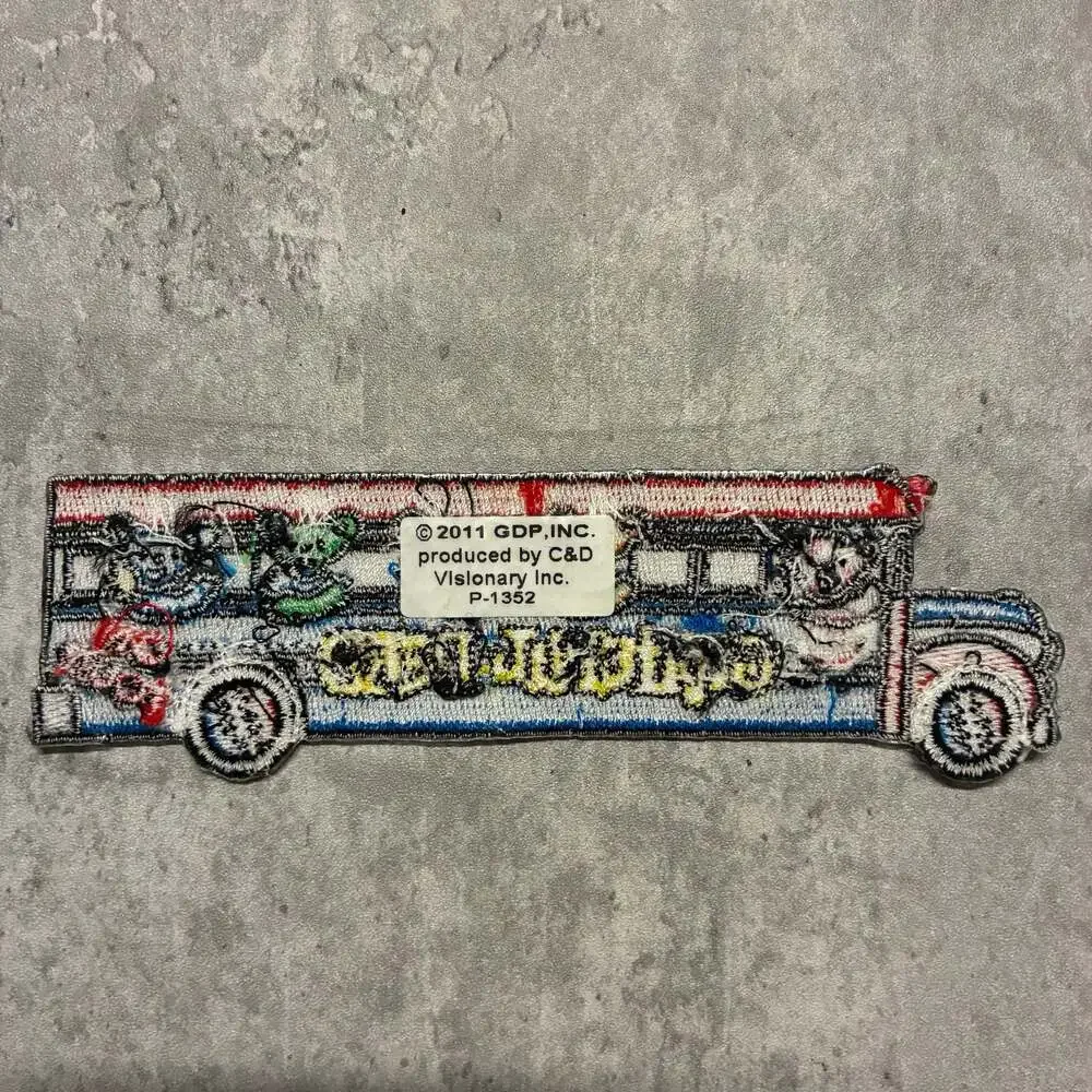Grateful Dead 'On Tour' Dancing Bears School Bus Embroidered Patch